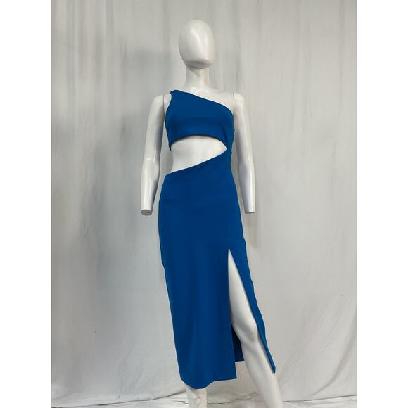 Nbd 'Kody' Blue Rayon Cutout Midi Dress Size S - Picture 3 of 5